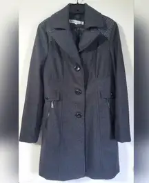 Womens Kenneth Cole NY Wool Blend Peacoat Dark Grey Size 8