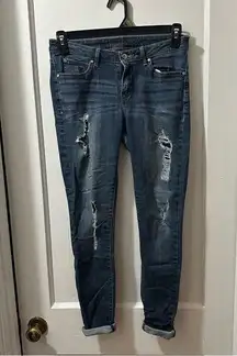 Jennifer Lopez Women's Skinny Jeans - Distressed Blue