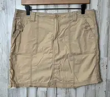 Vintage Y2K St. John's Bay Tan‎ Khaki Cargo Skirt Skort Womens Size 10