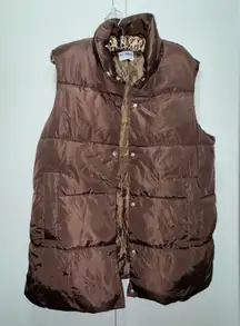 Ciso Chocolate Brown Vest Puffer Large