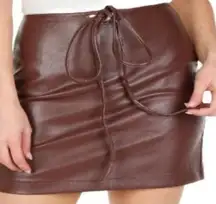 NWT Le Lis faux leather mini skirt