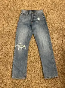 90s Super High Rise Straight Leg Jeans