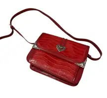 Red Bag Vintage Heart Detail Purse Crossbody Design Women’s Causal Square Style!