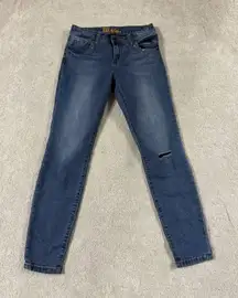 Kut from the Kloth Medium Wash‎ Mid Rise Knee Hole Skinny Jeans Size 4