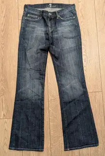 7 For All Mankind Crystal Jeans 26 Boot Cut Denim Pants Bling Vintage Y2K 2000s