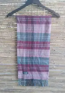 Christian Dior Japanese Cashmaire Acrylic. Scarf Berry & Gray