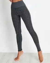 Alo High Waist Alosoft Knit High Rise Lounge Leggings Dark Grey Heather