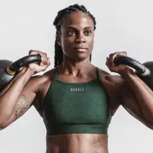 NWT NOBULL High-Neck Sports Bra - XXL - Deep Teal Heather