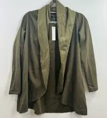 Anthropologie Drew Morrison open front cardigan in olive size XS NWT $184