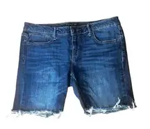 80s style Banana Republic denim cut off shorts frayed hem
