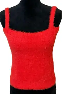  (Willow & Wind) Fuzzy Comfy Red Tank Top: Size Medium