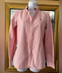 Polo Rugby Ralph Lauren Pink Skull Oxford Button Up Shirt 2