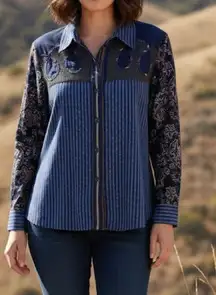 Koos of course vintage corduroy western button down shirt size large