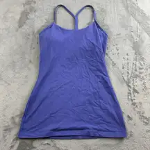 Lululemon Womens Power Y Tank Size 4 Purple Racerback Padded Athletic Tenniscore