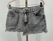 PacSun black acid wash high rise festival shorts size 30 100% cotton