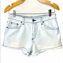 Carmar Denim Women’s Size 27 Bleached Blue Cut Off Frayed Jean Shorts