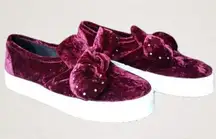 Rebecca minkoff velvet burgundy stacey sneakers