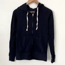 J.Crew  XS Navy Blue Zip Up Hoodie Jacket