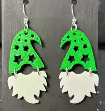 🎄 Green Hat Christmas Gnome Earrings 🎅✨