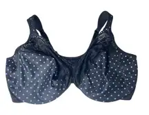 Glamorise WonderWire Front Closure Bra Black Dots 48 G  u