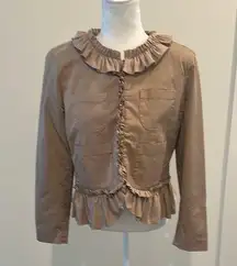 NWT JCrew Ruffle Chino Lady jacket Sz 10