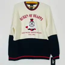 Disney NWT  Villains Queen of Hearts Alice in Wonderland Sweatshirt Size XS