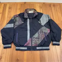 Energy Zone Vintage 90s Full Zip Color Block Windbreaker Jacket size Large 14/16
