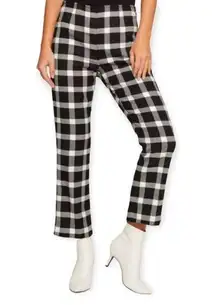 Gap 🔃 Black White Plaid Crop Flare Pants