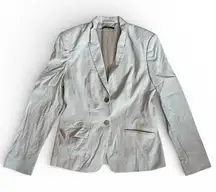 Boss Hugo Boss Women’s Sz 4 Tan Stretch Wool Blazer Jacket Button Closure