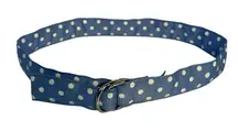 Eliza B Belt Polka Dot Blue White D Ring Small