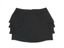 BCBGeneration Black Tiered Layered  Tulip Design Mini Skirt Sz 10 Women