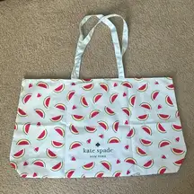 Kate Spade  Watermelon Beach / Shoppers Tote Bag Canvas Light Blue