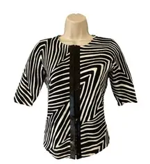 WHITE HOUSE BLACK MARKET Zebra Print Cardigan Size XS