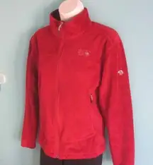 Mountain Hardware Womens Dark Red Size Medium Zip Up Soft Fleece Jacket