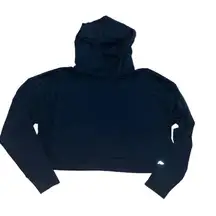 Fabletics Jet Black Cropped Hoodie Size Medium