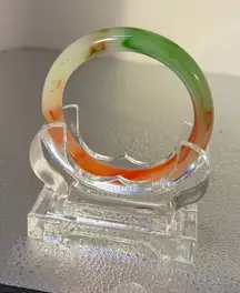 Elegant Multicolor Jade Bangle Bracelet