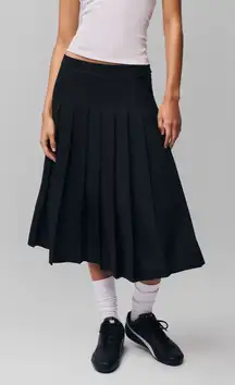 Danielle Guizio Gibson Pleated Skirt Black
