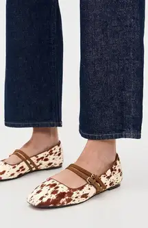 Madewell The Greta Double-Strap Ballet Flat in Russet Multi