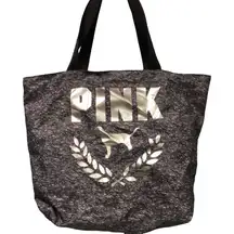 Victorias Secret large tote‎ bag shoulder handles with foil dog