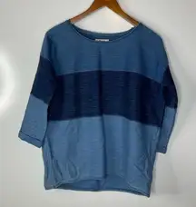 Madewell Indigo Ink Colorblock Shirt Size Small