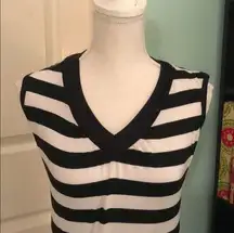 Burr California striped vneck blouse