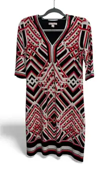 db Established 1962 Women’s Geometric V-Neck Shift Dress Size 6