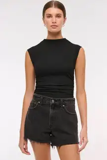 Abercrombie and Fitch Curve Love 90’s Relaxed Cut Off Black Shorts