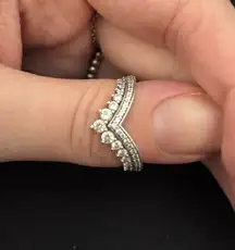 Pandora Ring Princess Wishbone Silver