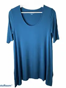 Soft Surroundings Small Tunic Top Jersey Timely Stretchy Turkish Teal Women’s