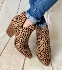 Cheetah Print Side Cut Out Bootie
