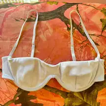 out from under urban outfitters white ribbed underwire bra / bralette