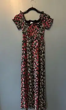 Patrons Of Peace Floral Off The Shoulder Maxi Dress