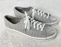 Keds  Kickstart Chambray Stripe Line Sneaker Shoes Womens 11 Gray Lace Up Casual