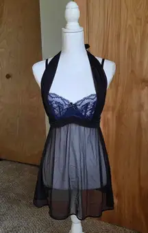 Adore me whimsygoth Babydoll Ove Unlined Halter Lingerie Slip Dress